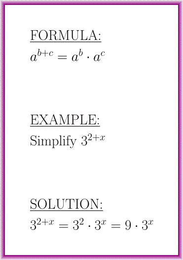 The power of sum (formula with example)