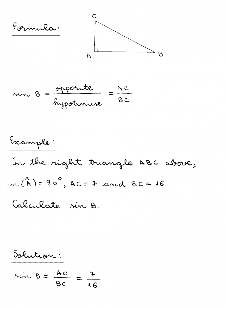 Calculate Sine In The Right Triangle (formula And Example) – LUNLUN.COM