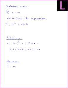 Problem 1140: Calculate the algebraic expression