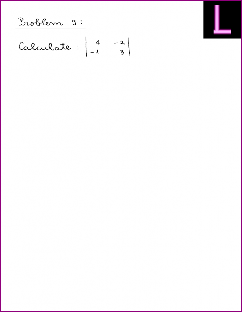 how do you calculate the determinant of a 2x2 matrix