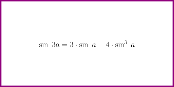 The Formula For Sin 3a formula For The Sine Of Triple Angle LUNLUN COM