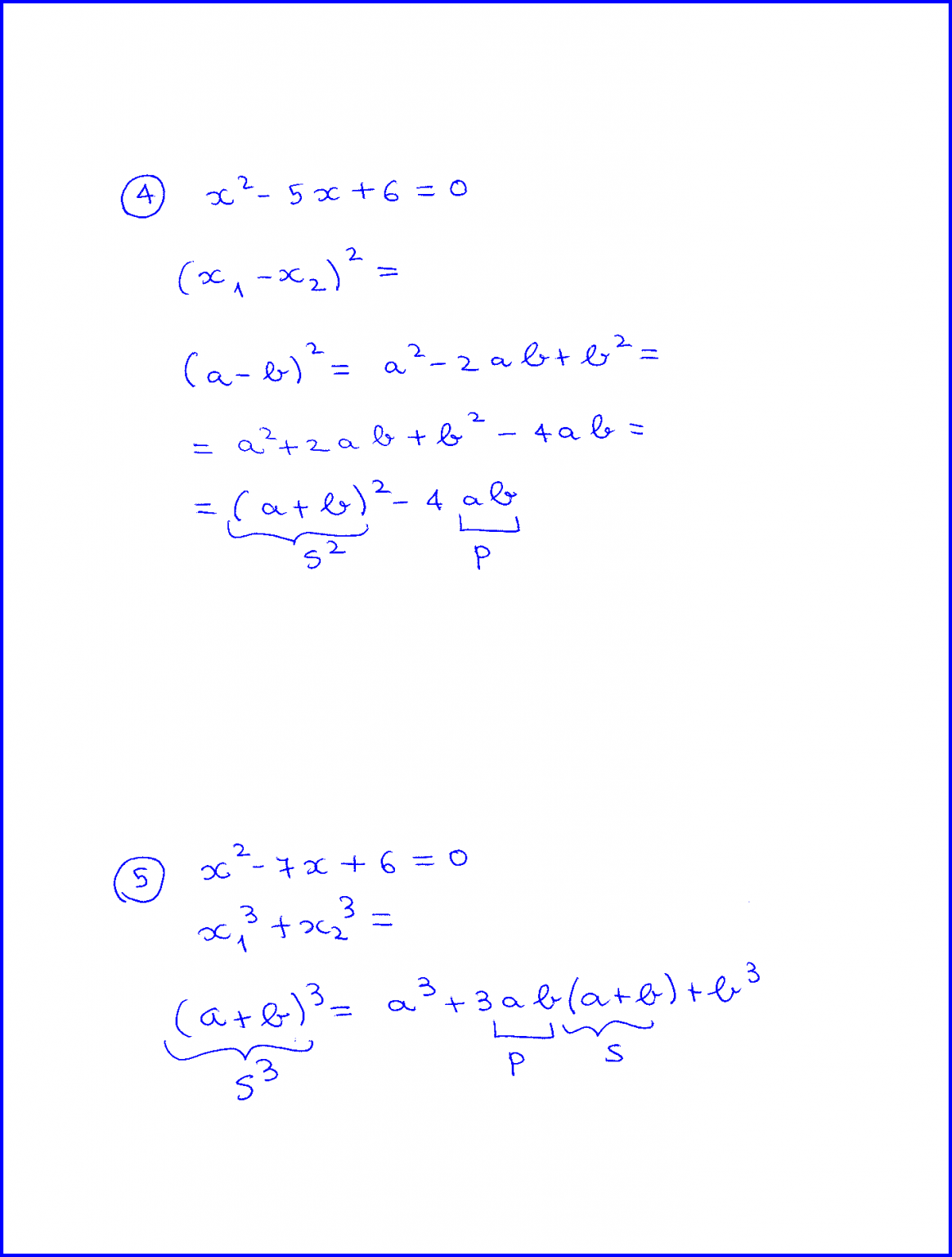 Vieta’s Formulas For Second Degree Equations