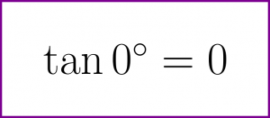 What is tangent of 0 degrees? (tan 0 degrees)