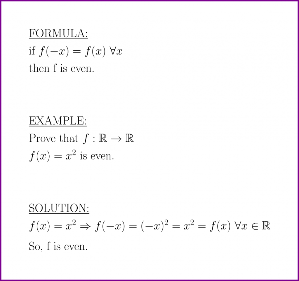 Even Functions (formula And Example) – LUNLUN.COM