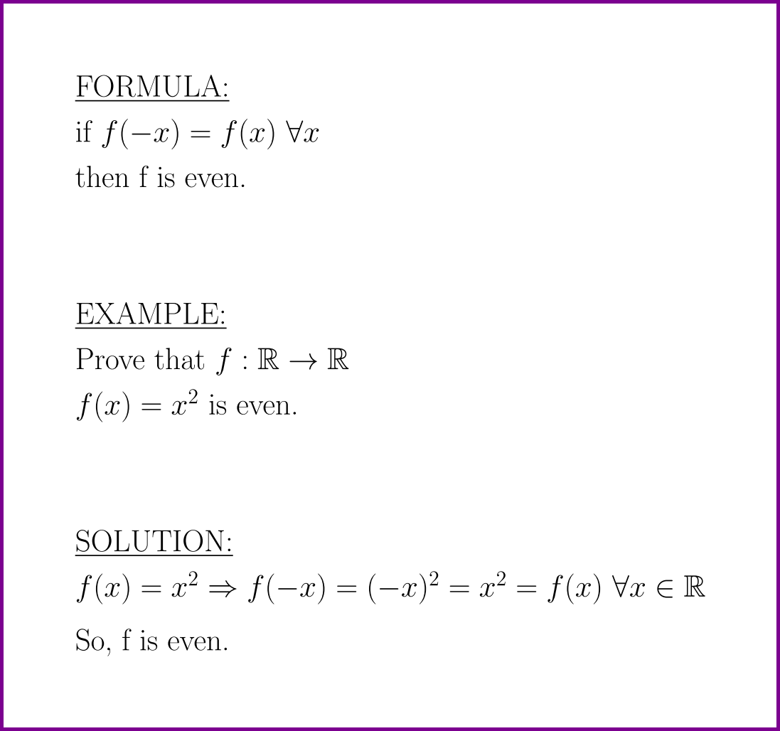 Even Functions formula And Example LUNLUN COM