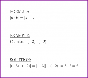 Modulus of a times b (formula and example)