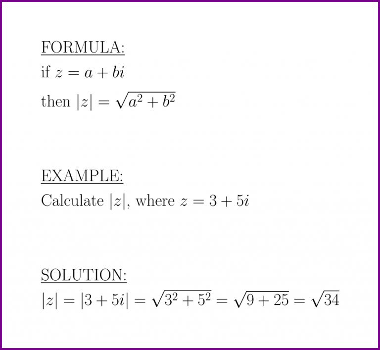 Modulus of z (formula and example) – LUNLUN.COM