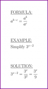 a to (b-c) (formula and example)