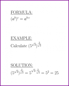 (a to b) to c (formula and example)