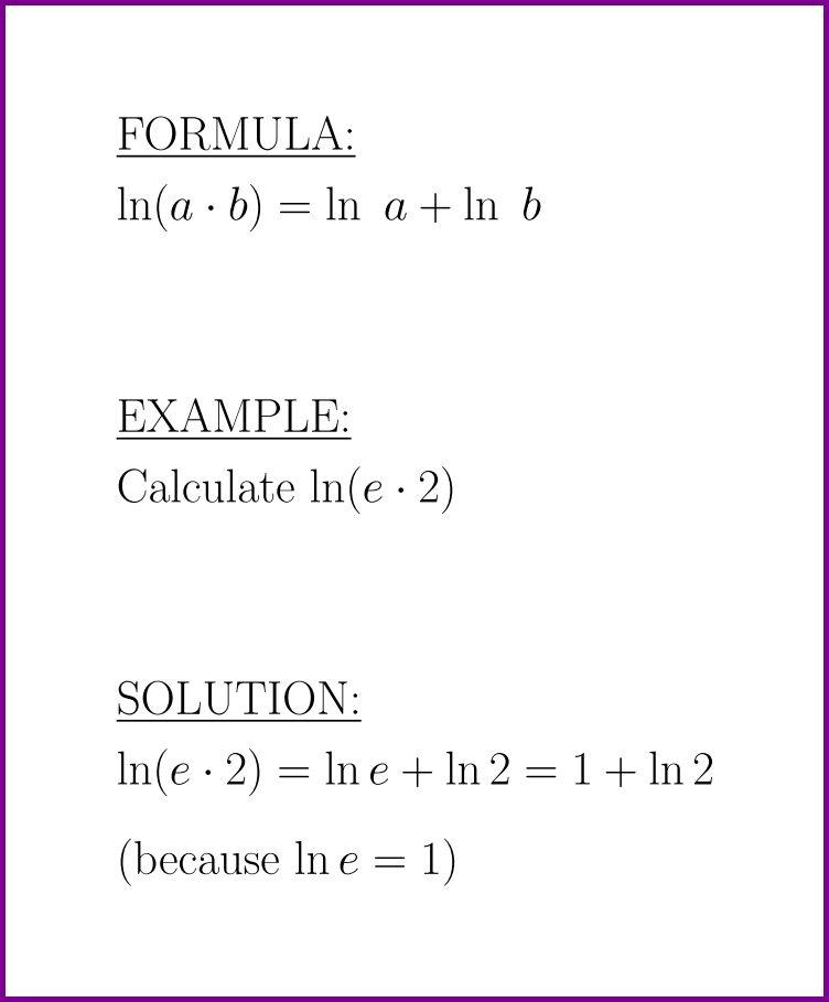 Ln Of A Times B formula And Example LUNLUN COM