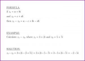 z1 - z2 (formula and example)