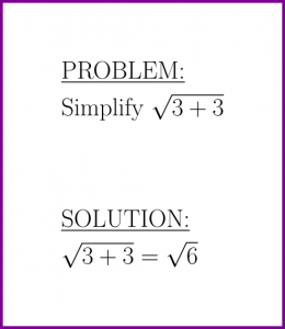 Practice Math : Radicals : problem #2 with solution