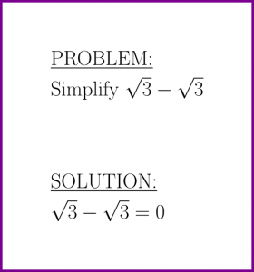 Practice Math : Radicals : problem #6 with solution