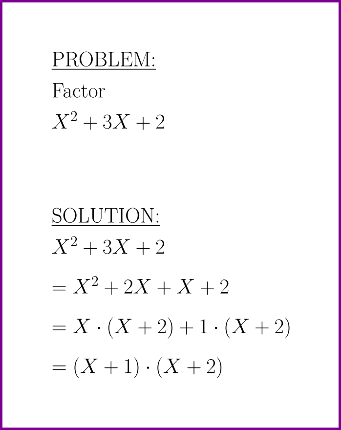 Factor X^2+3X+2 (factor polynomials) (problem with solution) – LUNLUN.COM