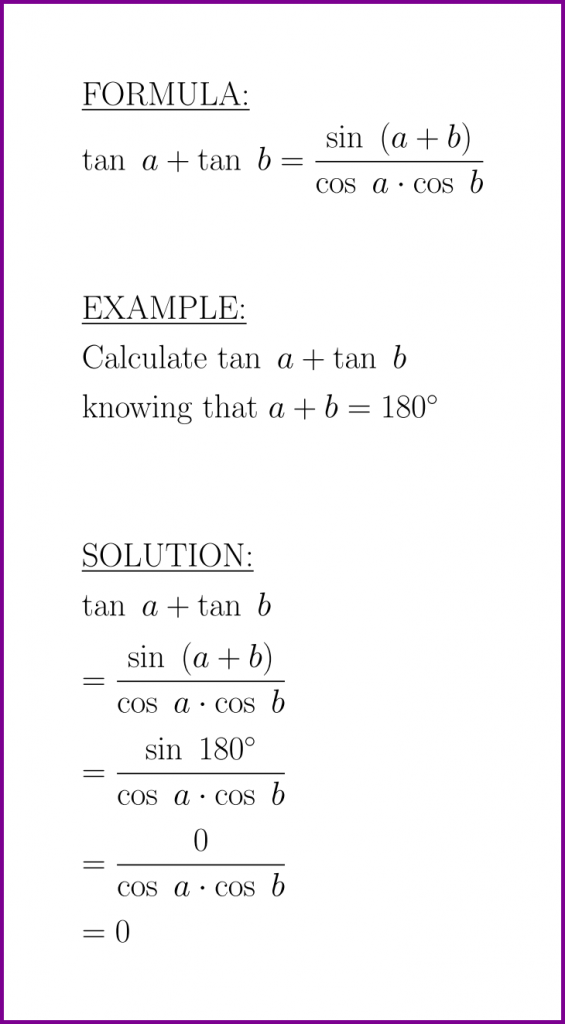 tan a + tan b (formula and example) (sum of tangent) – LUNLUN.COM