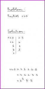 Factor 120 (factor numbers) (problem with solution)