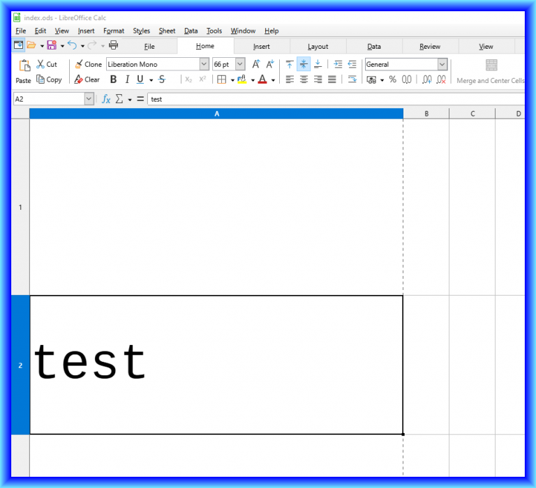 How to center vertically in LibreOffice Calc
