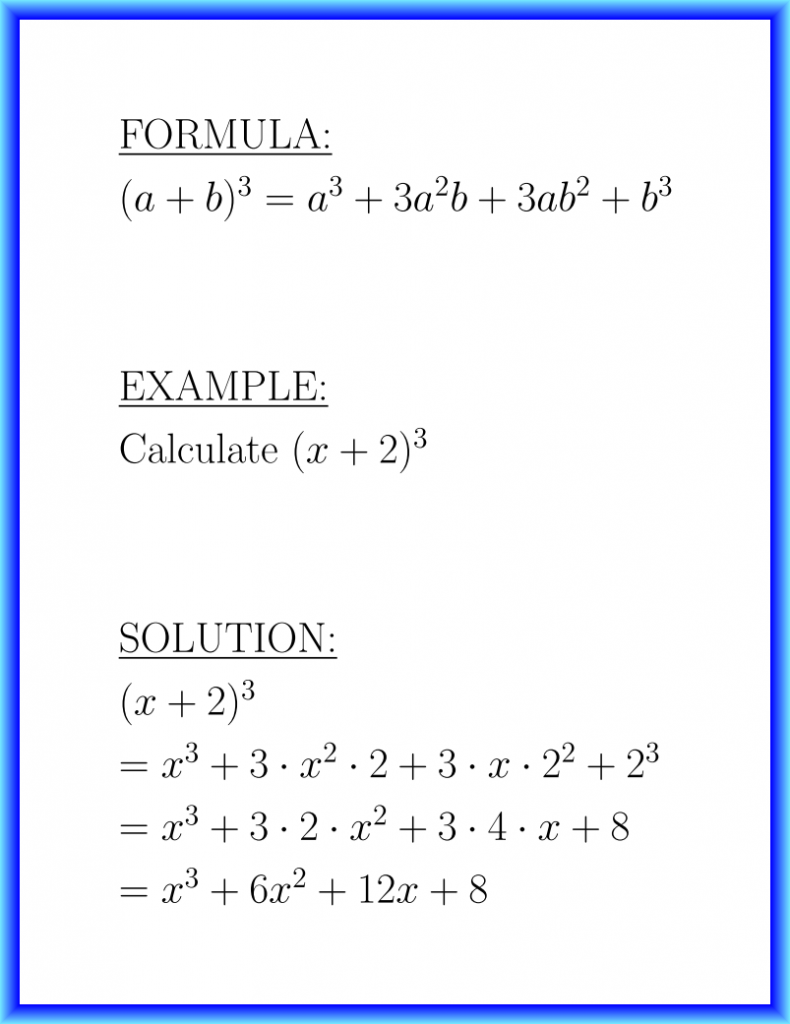 A Plus B Whole Cube (formula With Example) [sum Cubed] [cube Of A ...